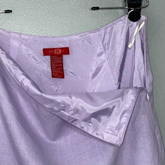 Sangria Skirt Size 12 Lavender Pastel Linen Spring Easter Chic Soft Girl Office - Picture 3 of 8